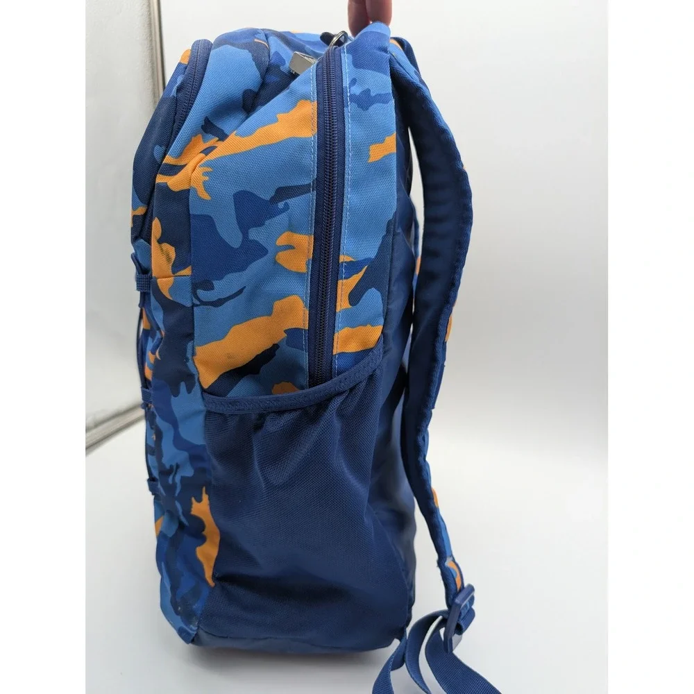 Under Armour Storm Backpack Blue Orange Camo School Sports Bag Bungee Cord